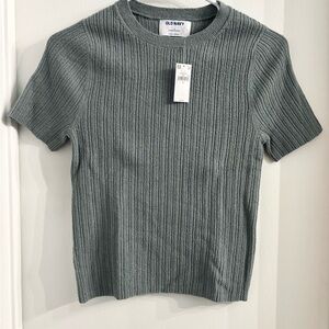 Old Navy Ribbed Knit Top in Green